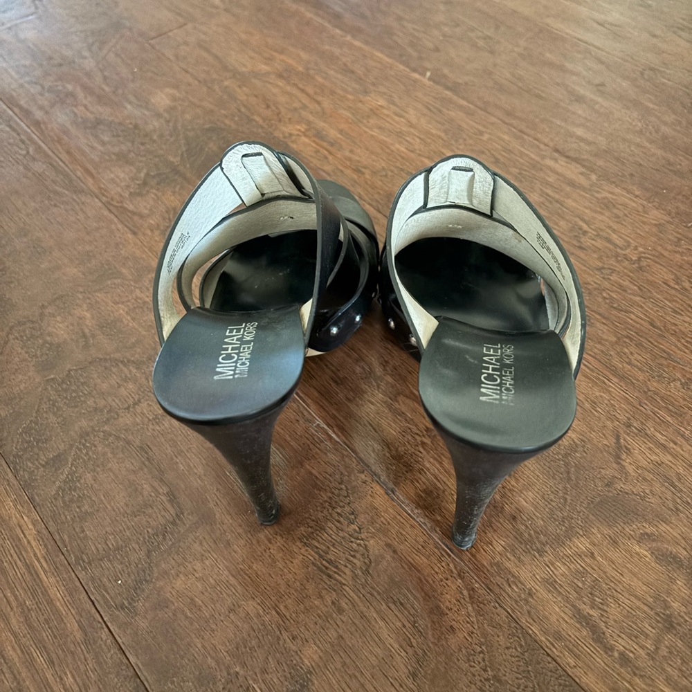 Michael Kors Black Leather Heels - Picture 3 of 3